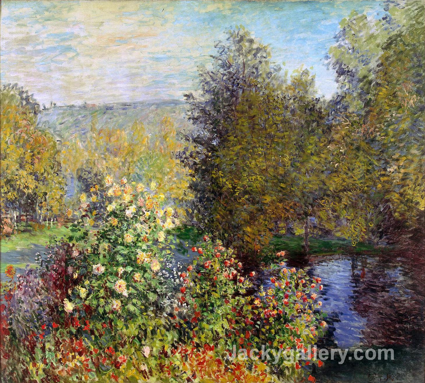 A Corner of the Garden at Montgeron by Claude Monet paintings reproduction